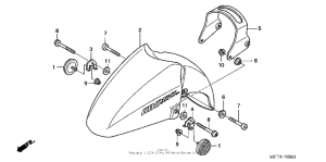 FSC600 (ABS) Front fender (fsc600a'03-'05)