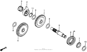CR250R Kick starter spindle 81