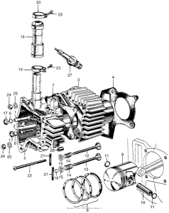 P50 Цилиндр и головка цилиндра