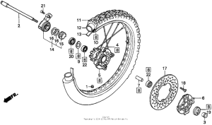 XR250L Переднее колесо