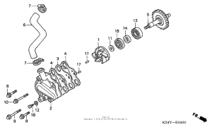 CR125R Водяной насос