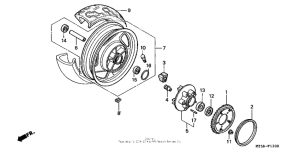 VF750C Переднее колесо