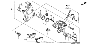 VTX1300S Задний суппорт