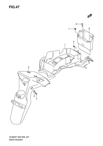 DL650 (ABS) Заднее крыло