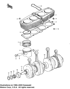 KZ900 Cylinder / pistons / crankshaft