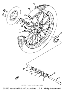 XS650G Переднее колесо