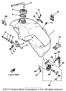 YZ125S Топливный бак