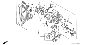 GL1500SE Задний суппорт
