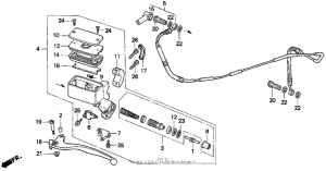 GL1500I Цилиндр сцепления