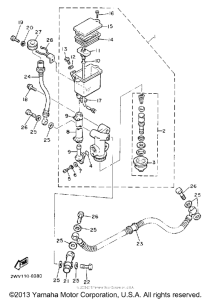 XVZ13DA Задний торм цилиндр