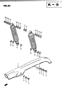 GS450 Chain case - shock absorber