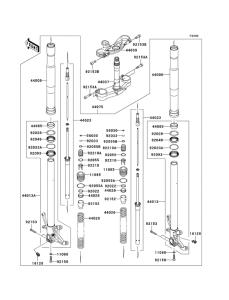 ZX600 Вилка передней оси