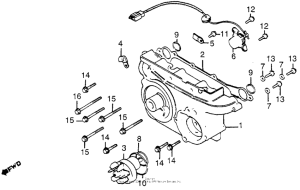 GL1200I Transmission cover + water pump