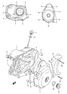 FB80 Crankcase cover ass`y  (v