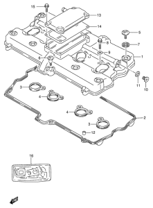 GSF600 Крышка головки цилиндров