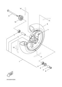 YQ50L Переднее колесо