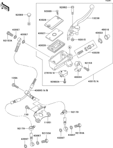ZX1200 Главный тормозной цилиндр