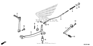 CRF50F Brake pedal + kick starter arm