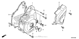  Крышка картера левая