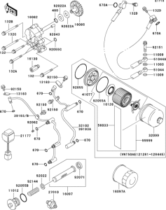 VN1500 Масляный насос и фильтр