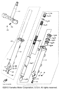XJ700XN Передняя вилка