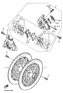 XJR1200 Передний тормоз