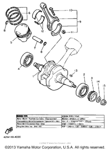 XV700SS Crankshaft-piston