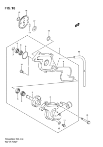 SV650 (ABS) Водяная помпа