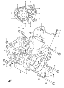DR350 Картер двигателя