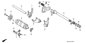 NX125 Вилка переключения передач