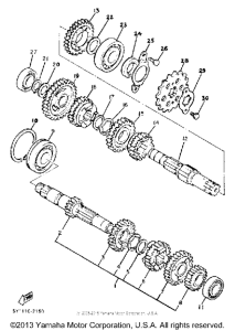 XT550J Трансмиссия