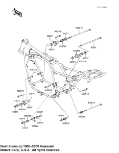 KZ1100 Рама ,крепежные детали