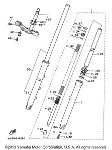 XV535KC Передняя вилка
