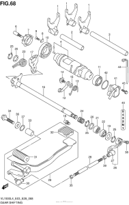 VL1500B Механизм  переключения передач