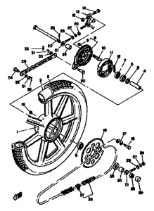 RD50M Переднее колесо
