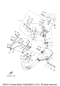 YZFR3FL Выхлопная система