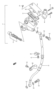 GS500 Передний тормозной цилиндр