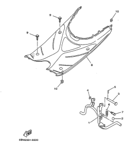 YV50 Stand. footrest