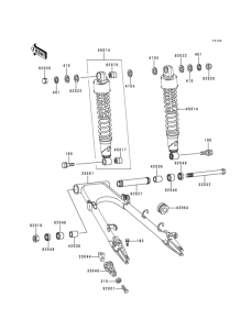 KZ1000 Swingarm / shock absorber