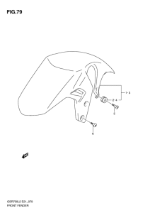 GSR750 (ABS) Переднее крыло