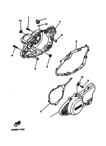 BW350 BW350U Crankcase cover ass`y  (v