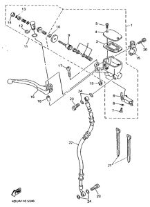 XJ600S Главный тормозной цилиндр