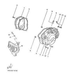 TZR50 Крышка картера двигателя