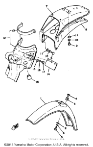 DT175H Front fender - rear fender