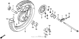 CM450 Cm450e rear wheel