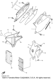 YZ426FN Боковые обтекатели