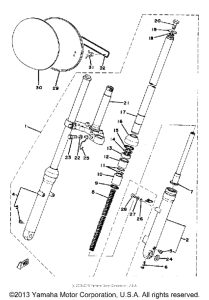 YZ80C Передняя вилка