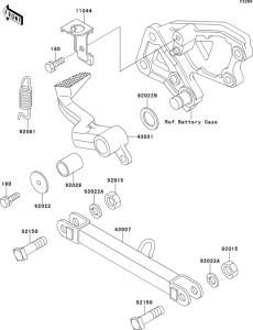 ZX600 Педаль тормоза