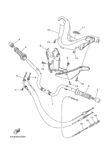 XP500A Steering handle & cable