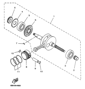 YP125R Crankshaft.piston
